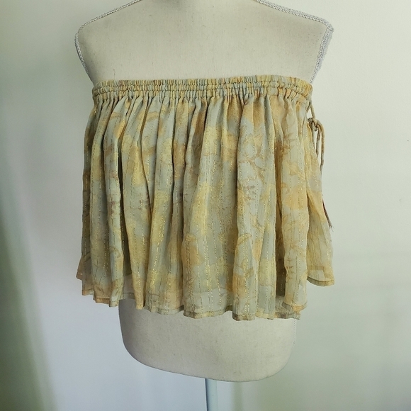 Raga "Norah" Off Shoulder Tie Tassel Top - Picture 3 of 10